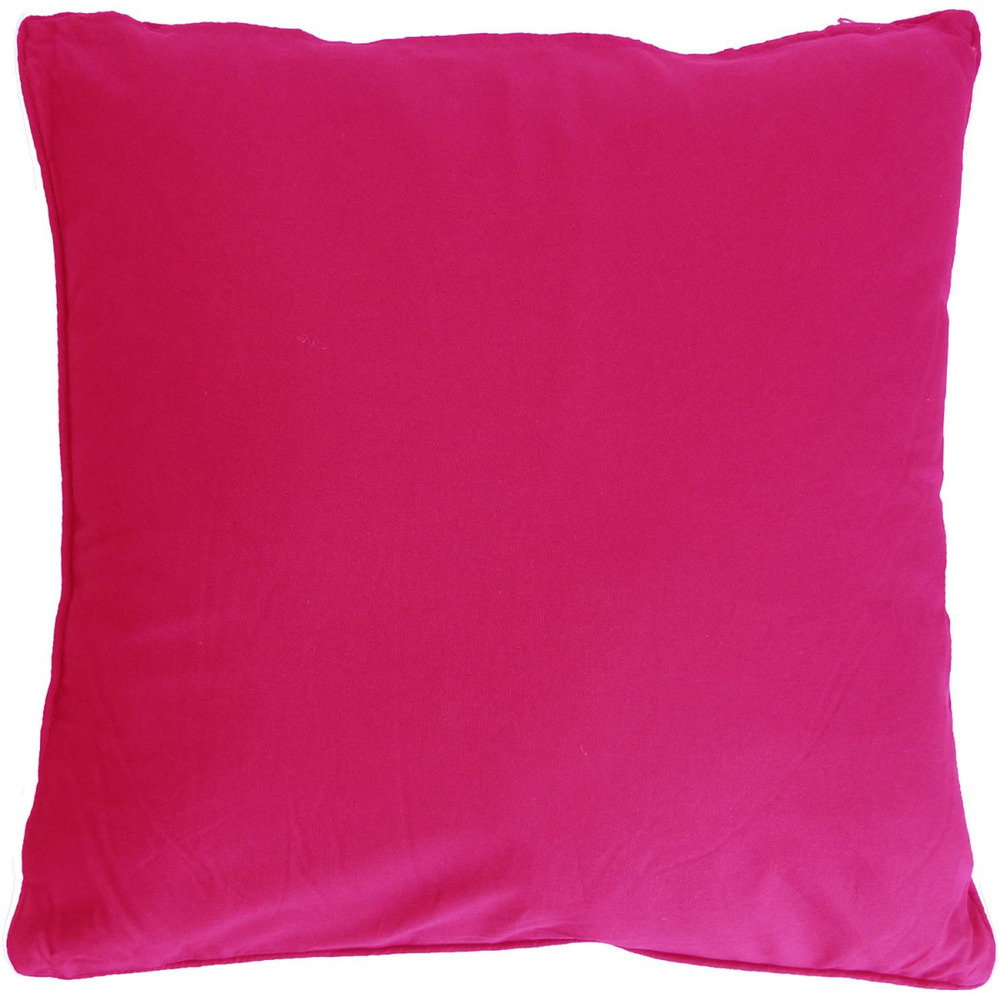 Coussin carré pour dossier de canapé 60 cm fushia