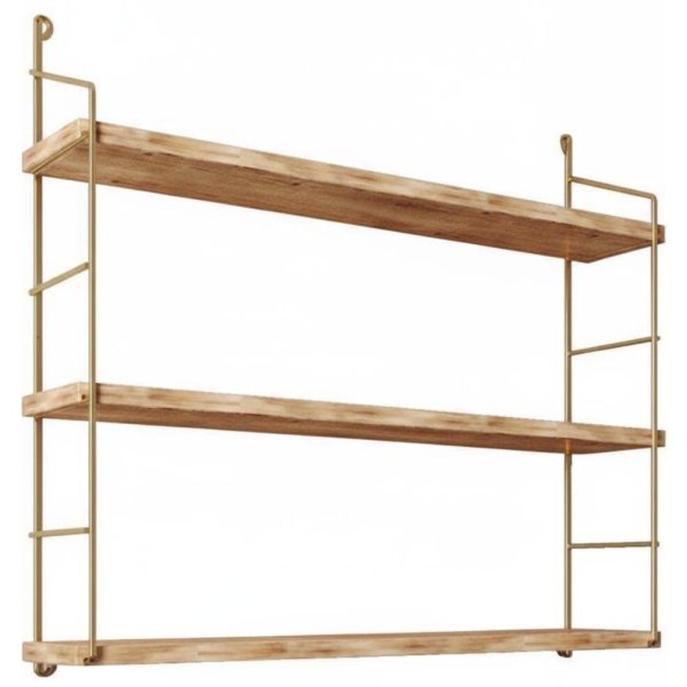 Etagère murale en bois et métal duvar
