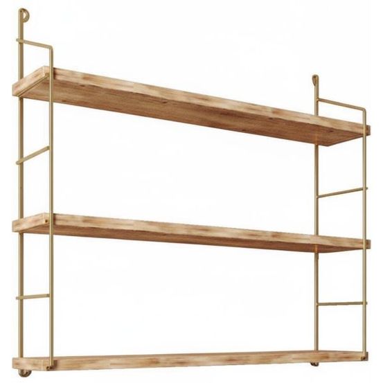 Etagère murale en bois et métal duvar