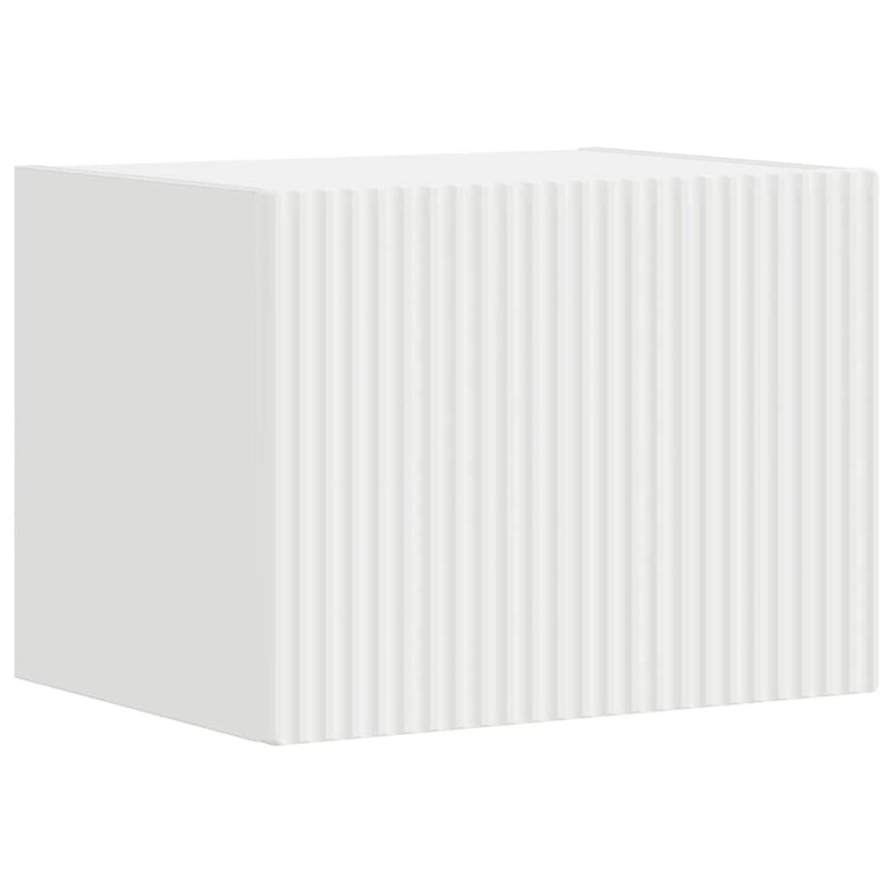 Meuble tv mural 39 x 31 x 29,5 cm blanc bois d'ingénierie