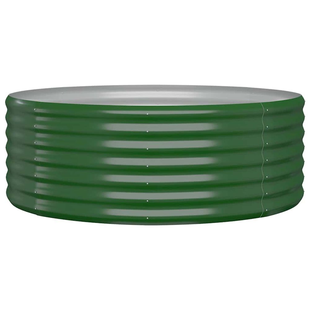 Lit surélevé de jardin acier galvanisé 100x100x36cm vert