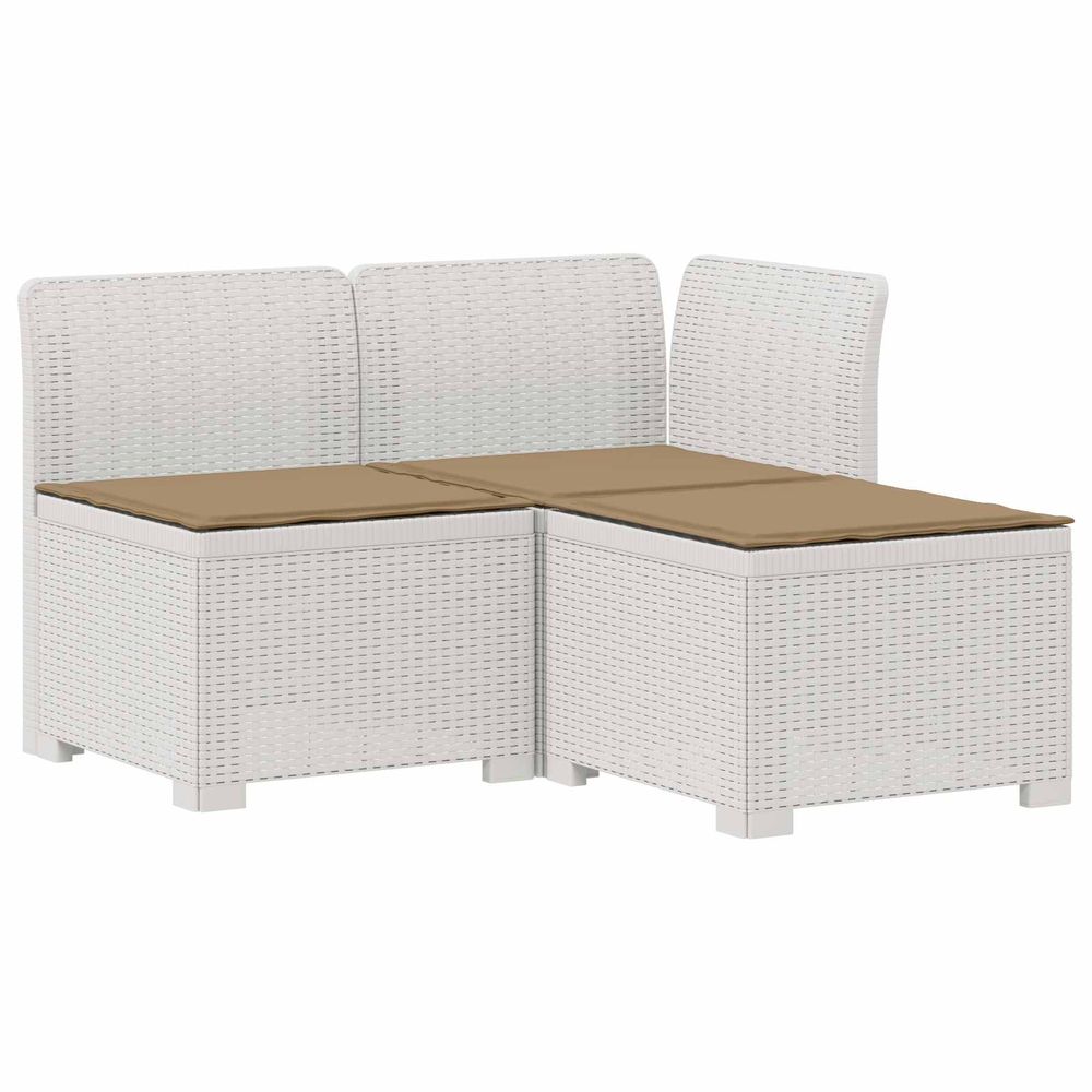 Canapé de jardin 3 places avec coussins look rattan 3 place pp