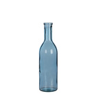 Mica decorations - vase bouteille en verre recyclé bleu h50