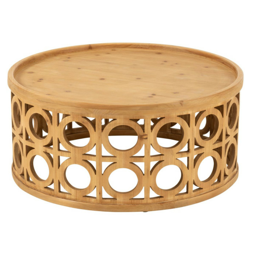 Table basse sculptée en bois 