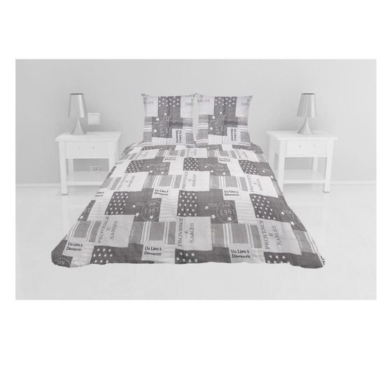 Couvre lit microfibre + taies 220 x 240 cm provence