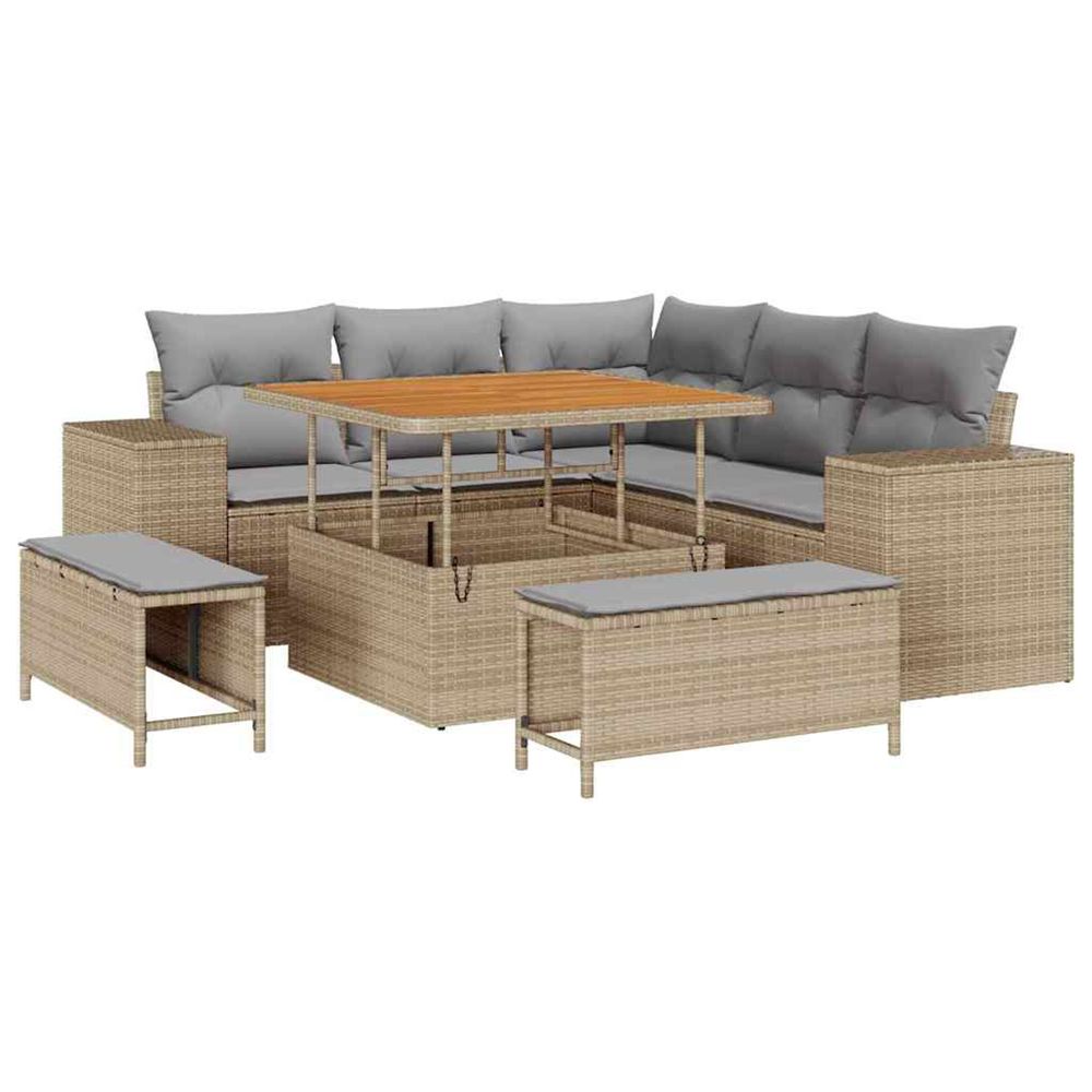 Ensemble de canapé de jardin 8 pc 7-nombre de places