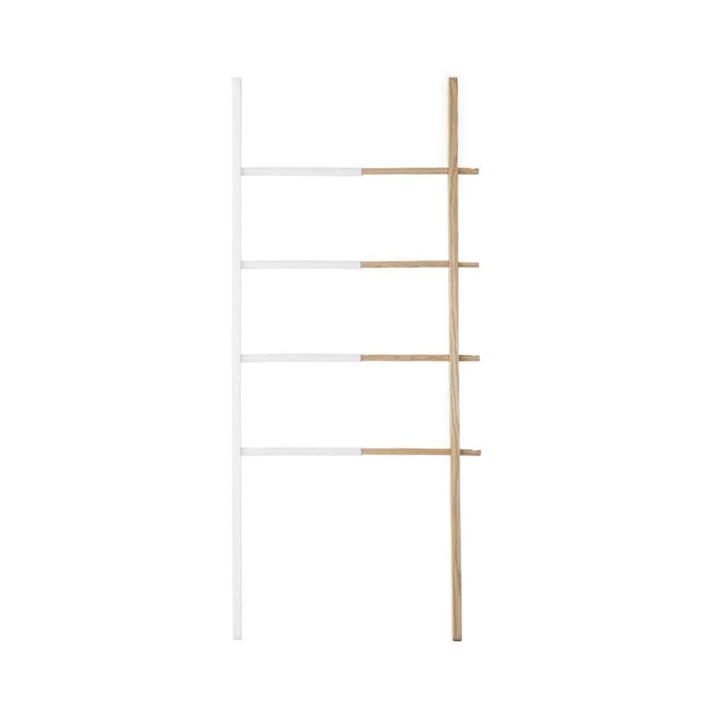 Porte serviette échelle extensible blanc/naturel