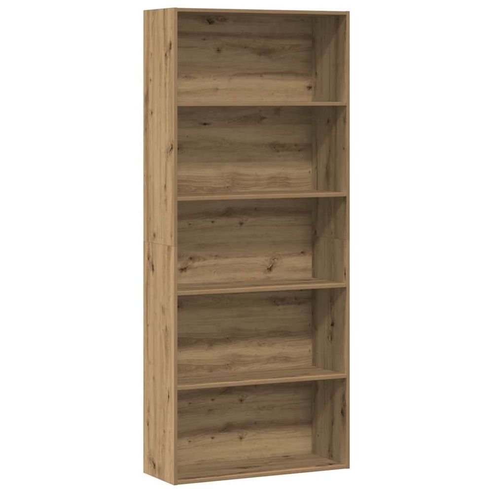 Bibliothèque chêne artisanal 80x30x189 cm bois d'ingénierie