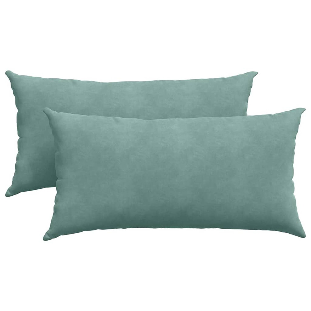 Coussins de canapé 2 pcs vert mer 80 x 40 cm