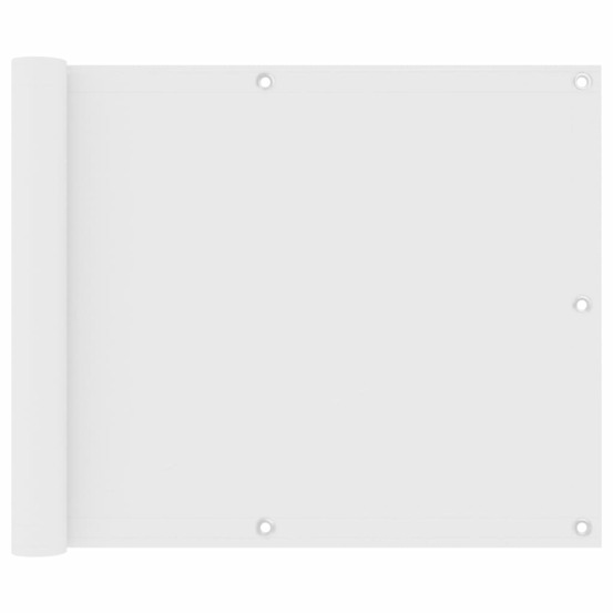 Écran de balcon blanc 75x500 cm tissu oxford