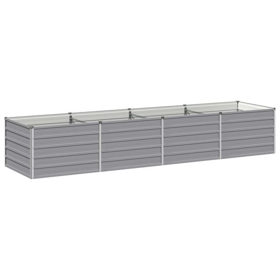 Jardin surélevé gris 320 x 80 x 55 cm acier laminé à froid