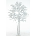 Arbre feuilles de palmier en métal argent 180x180x250 cm h250