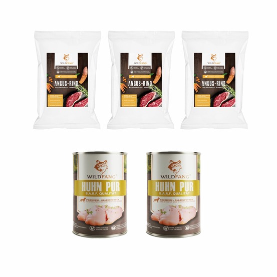 Wildfang - coffret gourmet adulte - aliments secs et humides - poulet