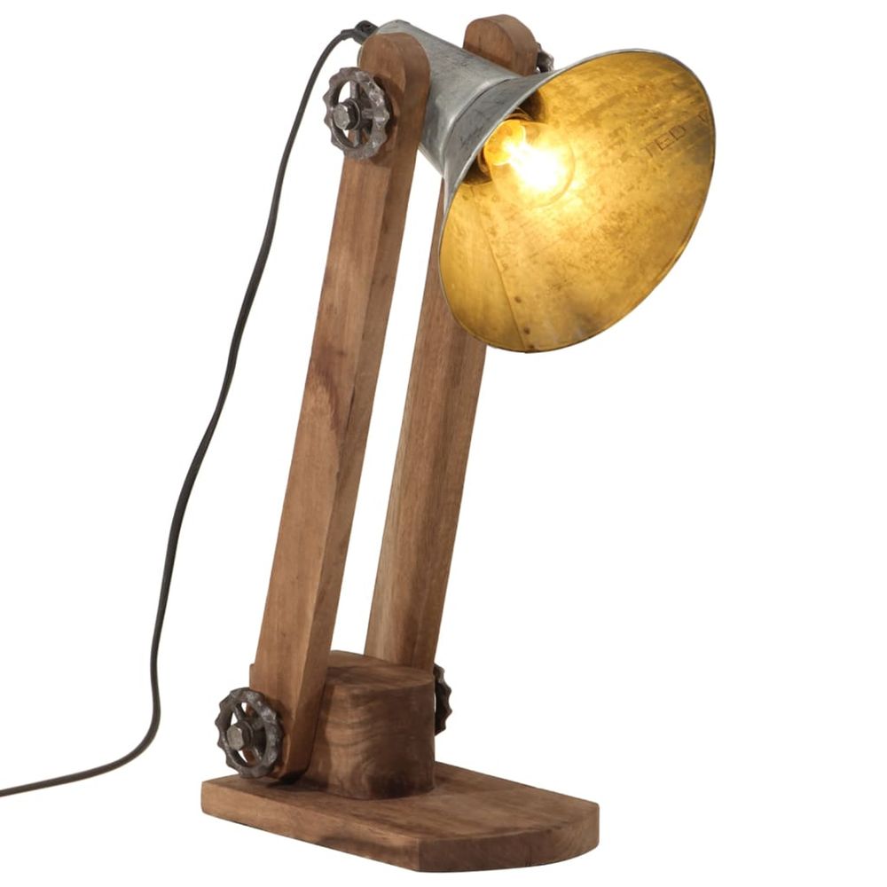 Lampe de bureau 25 w argent vintage 23x13x52 cm e27