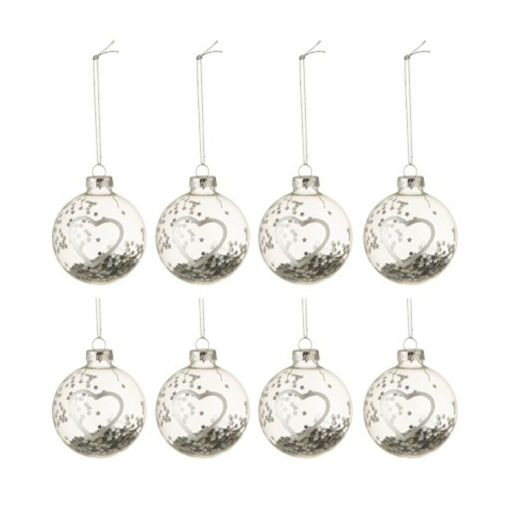 Lot de 8 boules de noël design 