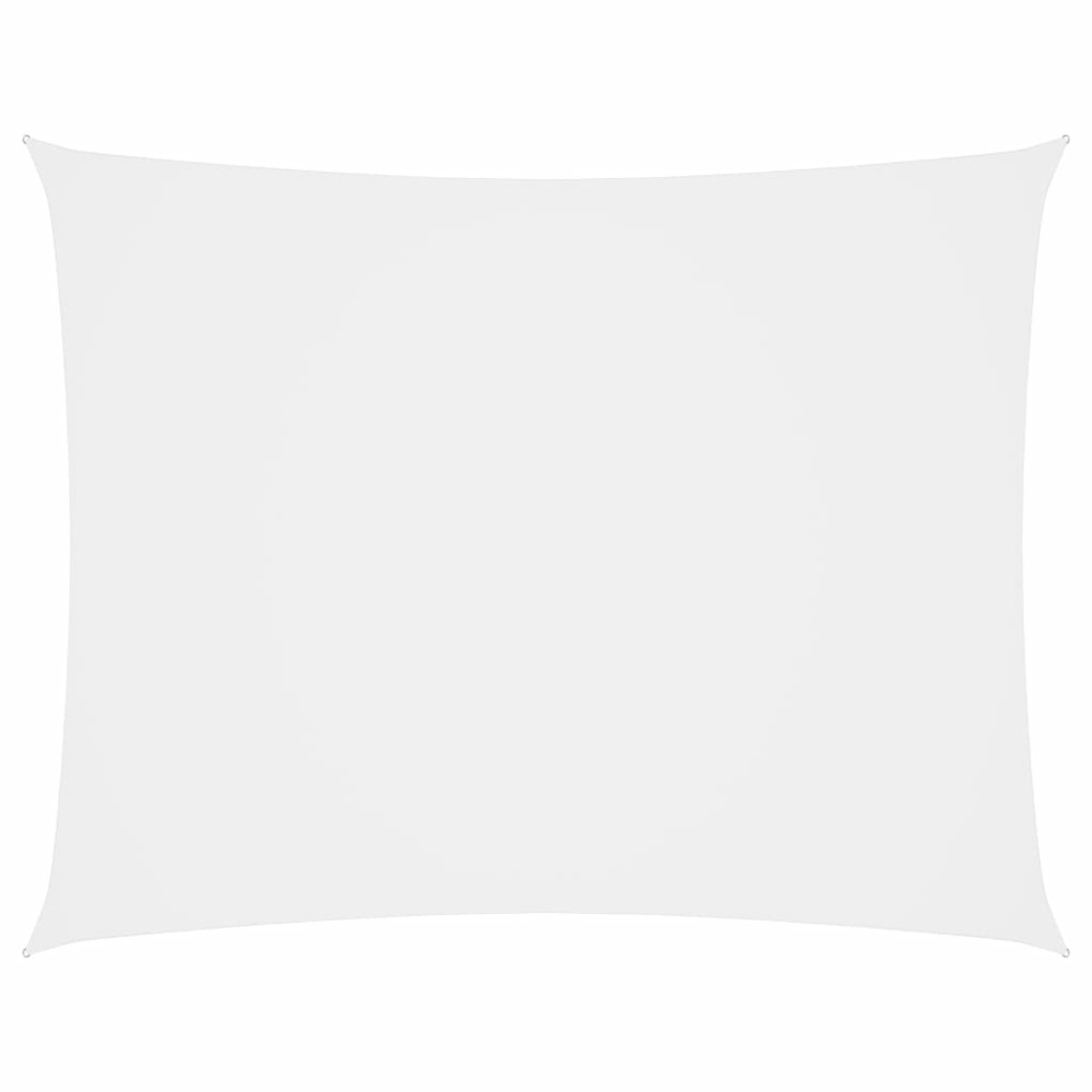 Voile toile d'ombrage parasol tissu oxford rectangulaire 3 x 5 m blanc