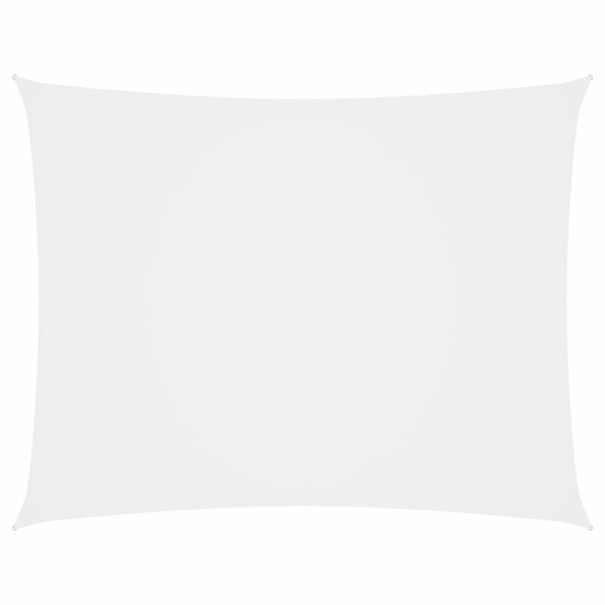 Voile toile d'ombrage parasol tissu oxford rectangulaire 3 x 5 m blanc