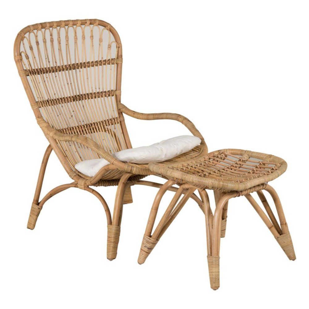 Fauteuil de jardin & repose-pieds 
