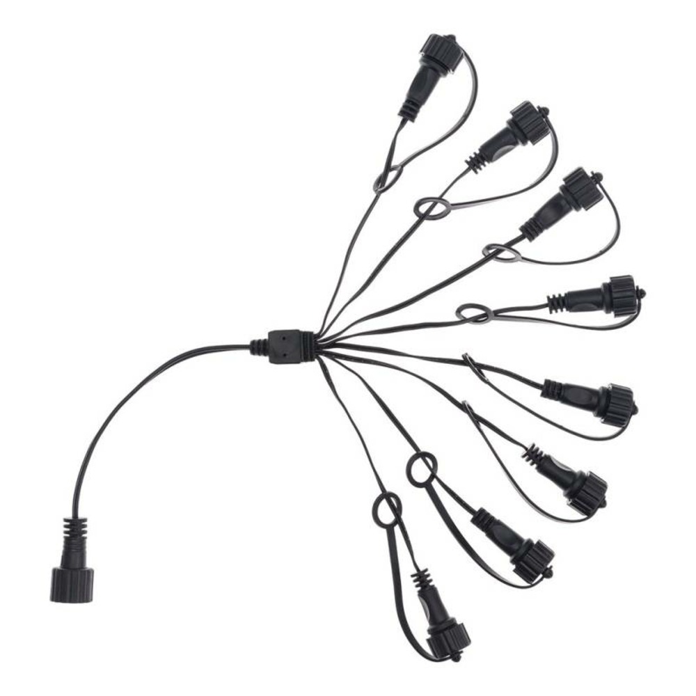Prise 8 sorties noir pour guirlande smart connect lotti