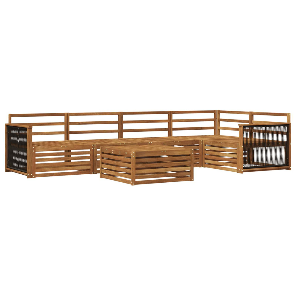 Ensemble de canapés d'extérieur 6 pcs naturel