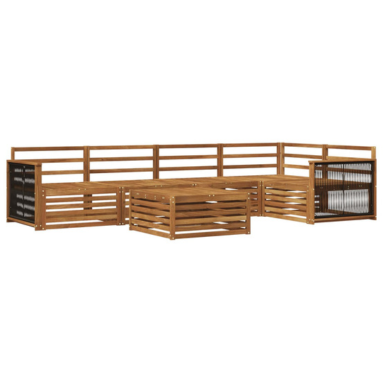 Ensemble de canapés d'extérieur 6 pcs naturel