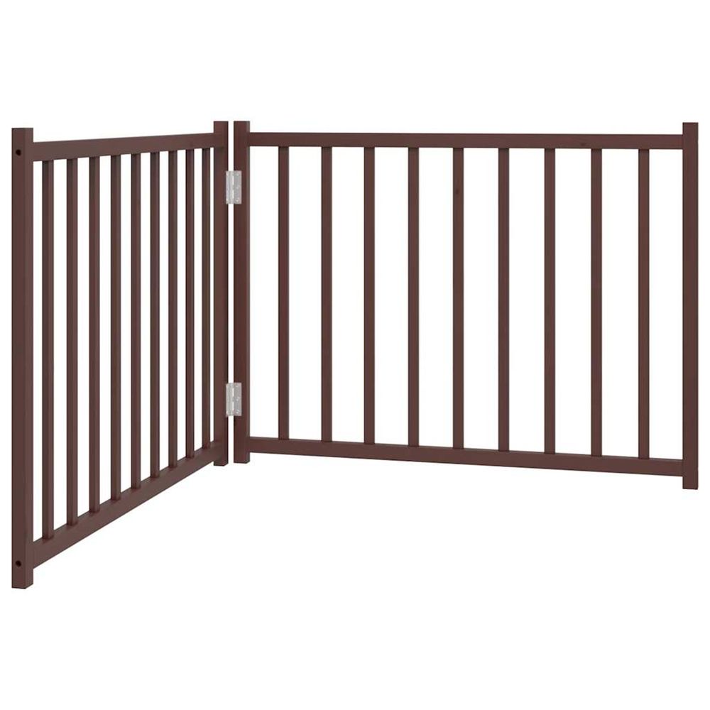 Barrière pour chien pliable 2 panneaux 160 cm bois sapin massif