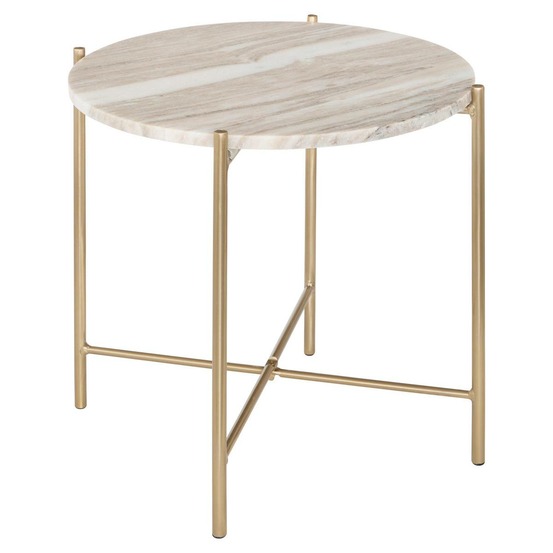 Table d'appoint metsa beige 42,5x42,5x41cm