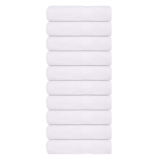 Serviettes de bain 10 pcs frogn blanc 100x150 cm 100% coton