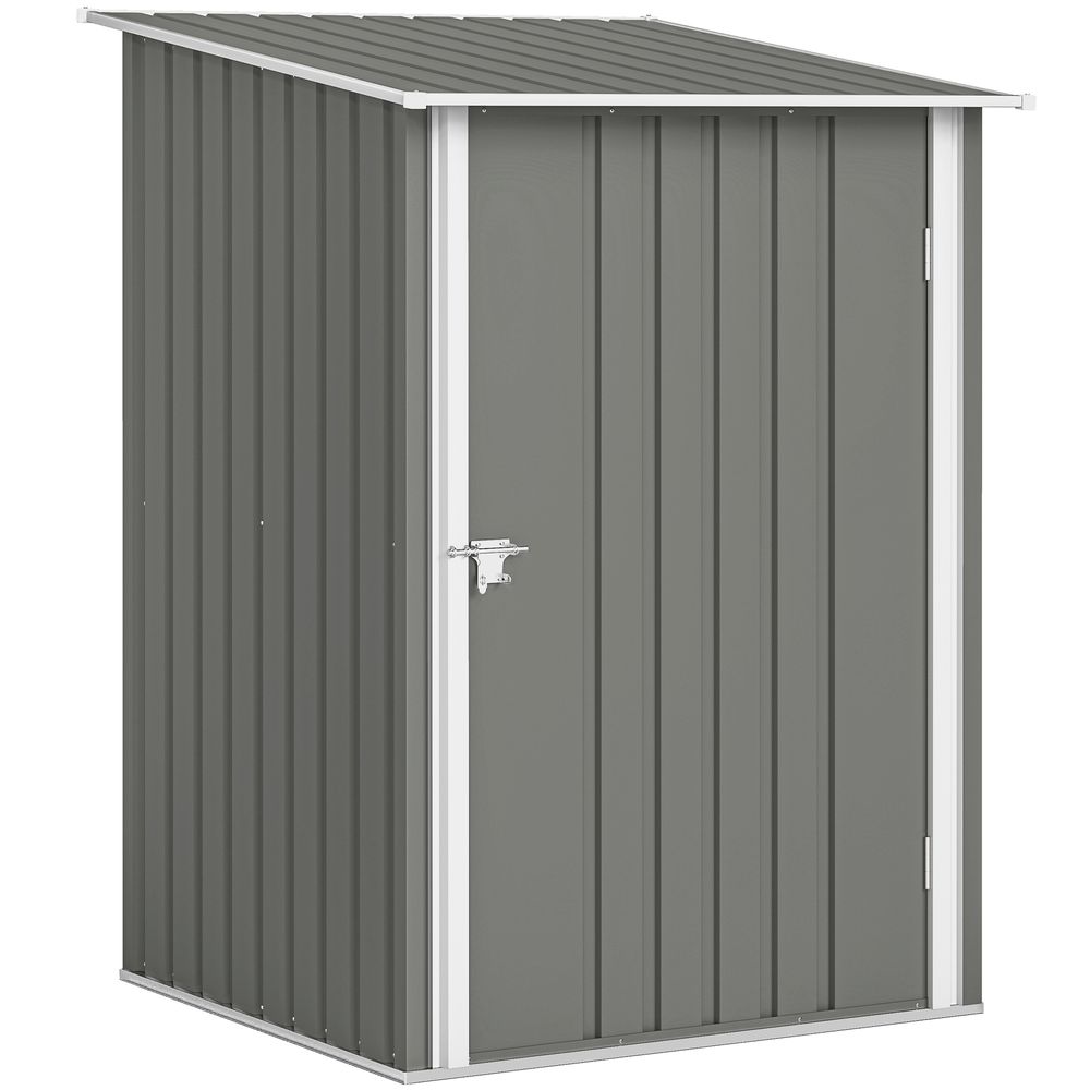 Abri de jardin acier galvanisé extérieur rangement outils battant 100x104x160cm gris - comfortxl outdoor living
