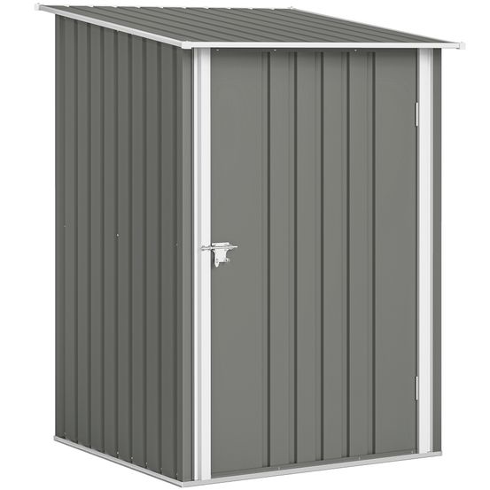 Abri de jardin acier galvanisé extérieur rangement outils battant 100x104x160cm gris - comfortxl outdoor living
