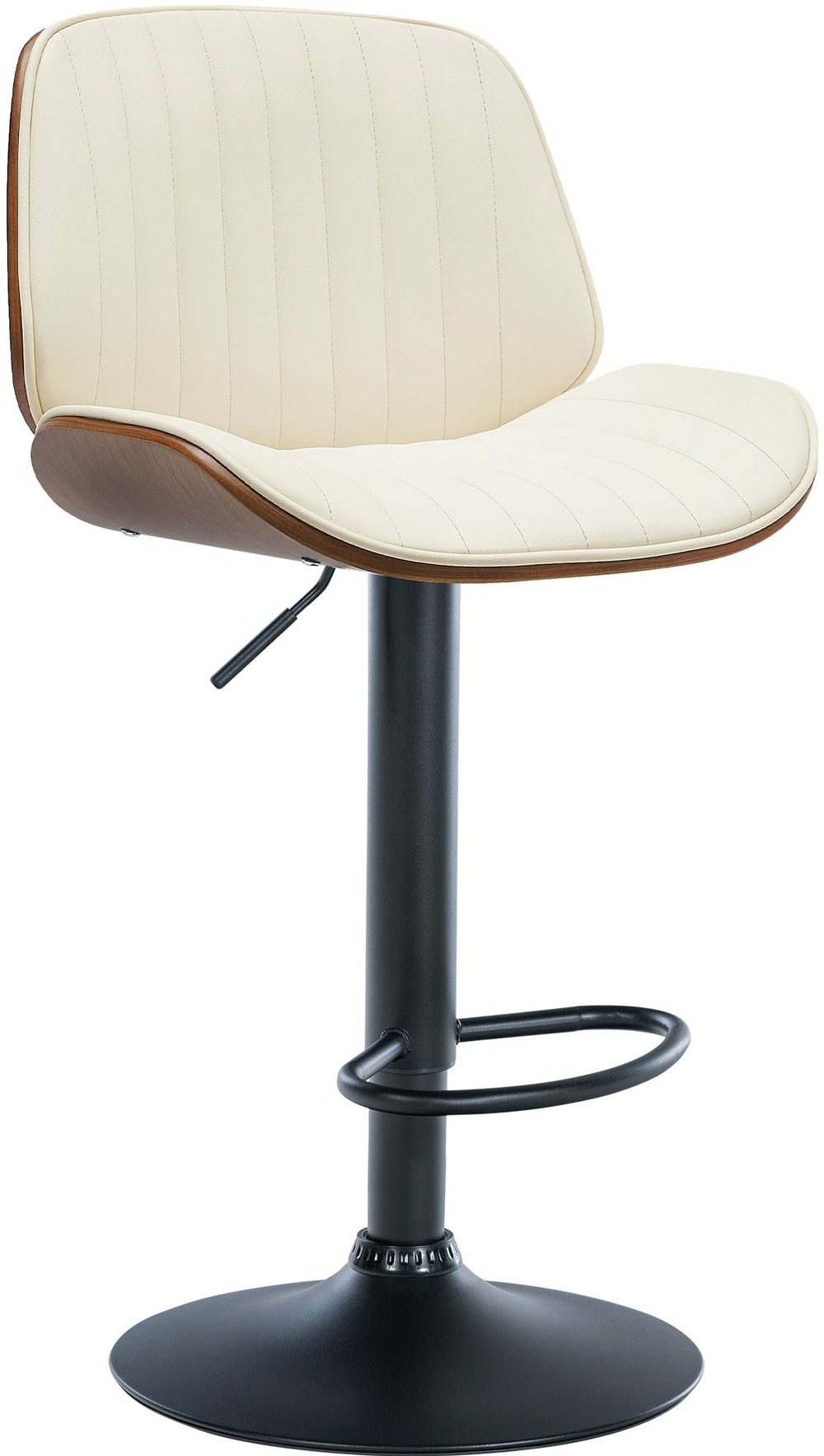 Tabouret de bar nova simili cuir noir