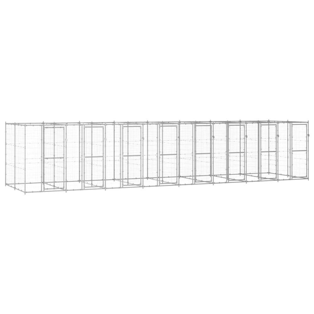 Chenil extérieur acier galvanisé 19,36 m²