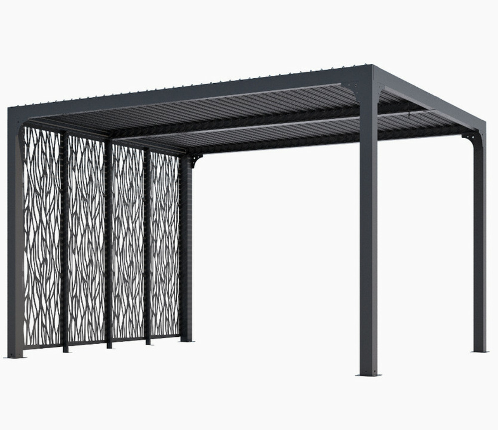 Pergola bioclimatique 10.80m² gris anthracite - per3630mbi