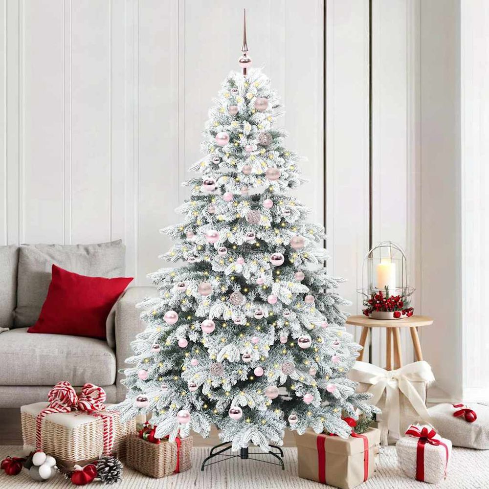 Sapin artificiel de qualité 180 cm, kit de noël complet avec 300 lumières led et boules