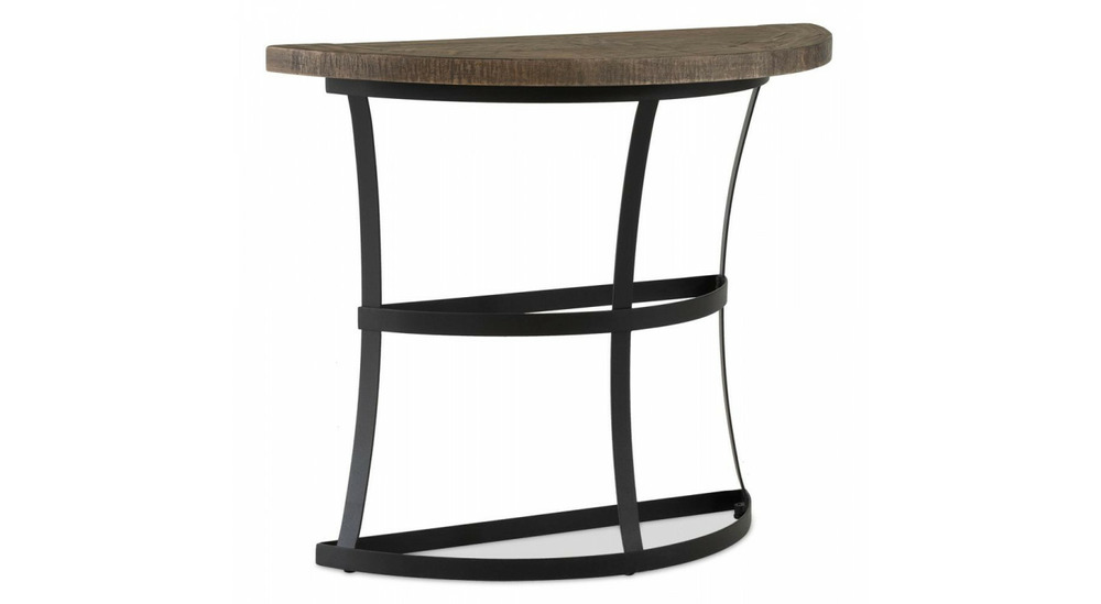 Table haute bois métal marron 100x38x80cm - bois-métal