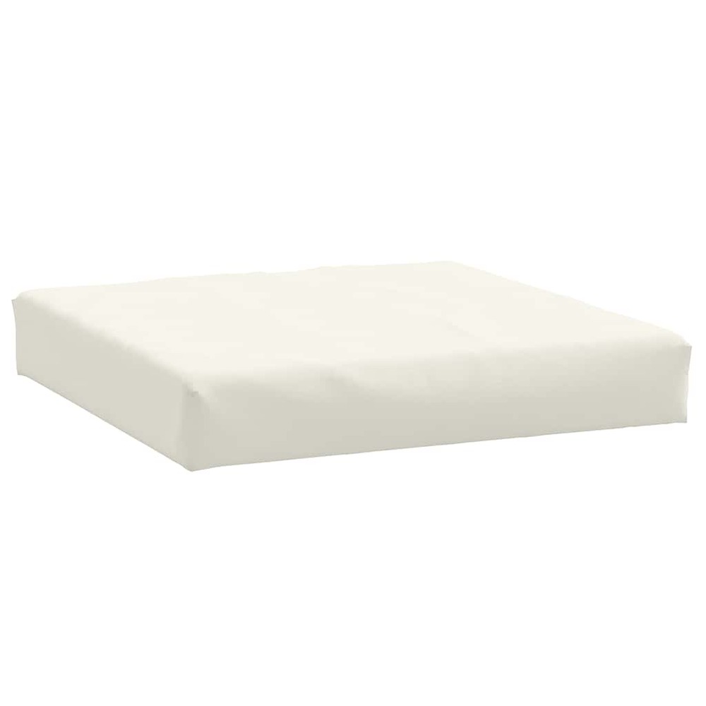 Coussin de palette crème mélangé 60x60x10 cm tissu