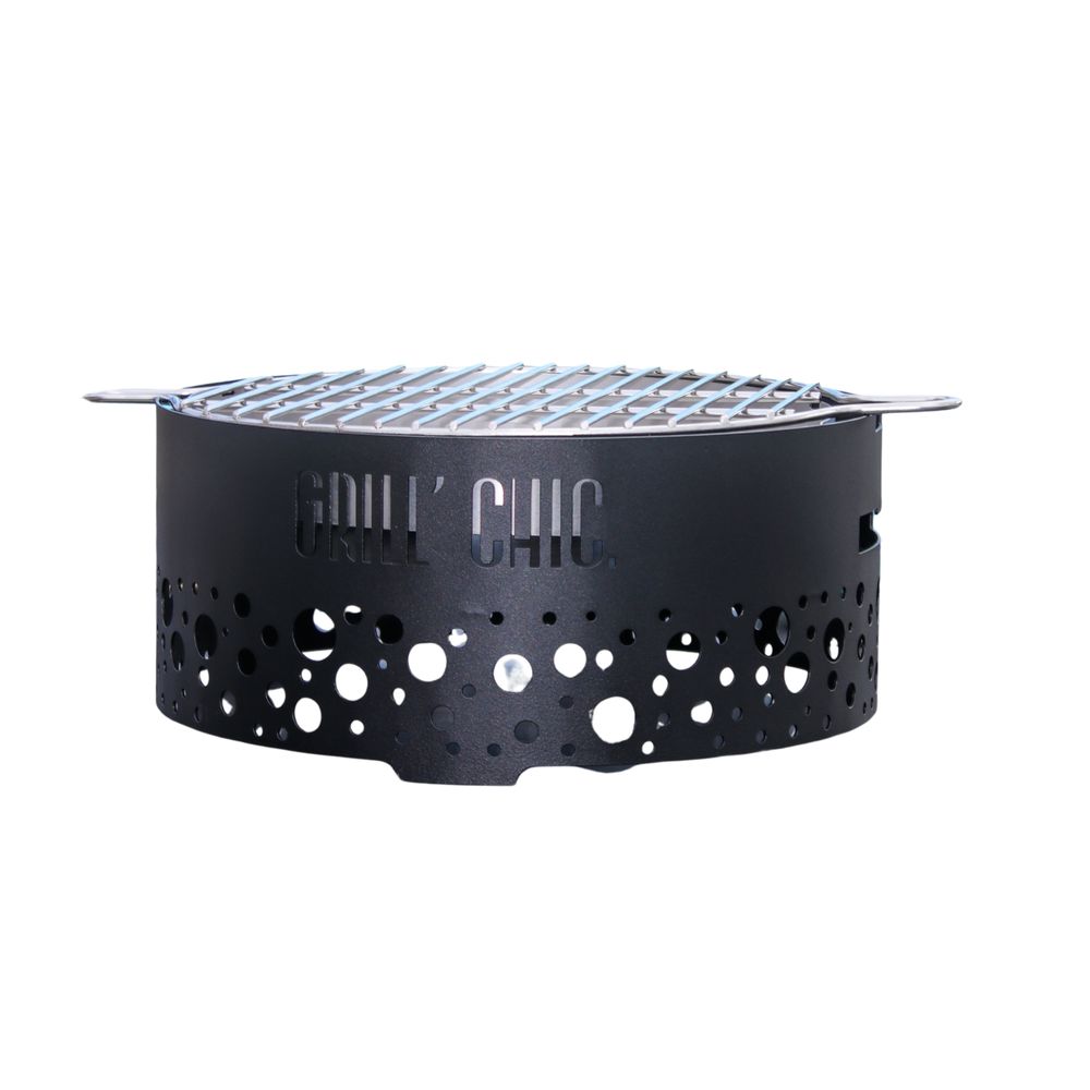 P'tit grill - acier - barbecue noir - sobre et intemporel, offrant une cuisson maîtrisée et une grande résistance aux intempéries
