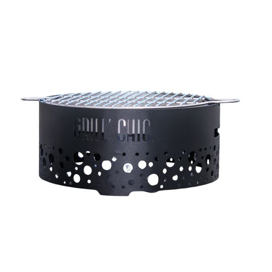 P'tit grill - acier - barbecue noir - sobre et intemporel, offrant une cuisson maîtrisée et une grande résistance aux intempéries