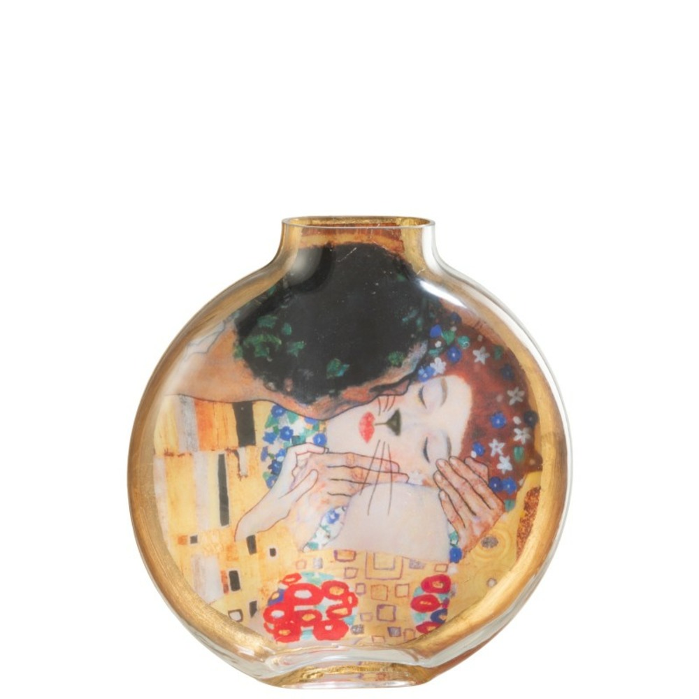 Vase en céramique multicolore 24.5x5x25 cm inspired by the kiss large