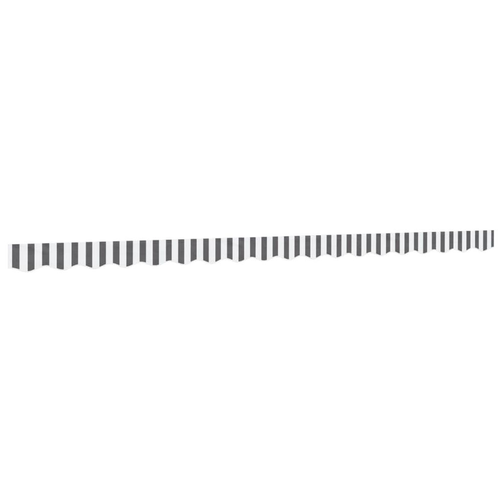 Tissu de remplacement de cantonnière d’auvent anthracite blanc