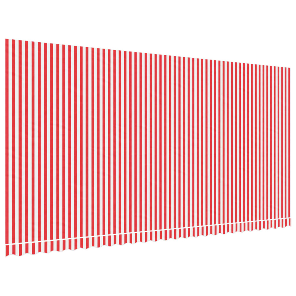 Tissu de remplacement pour auvent rayures rouges et blanches