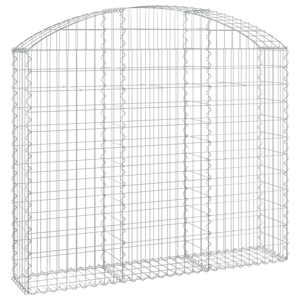 Panier de gabions arqué 150x30x120/140 cm fer galvanisé