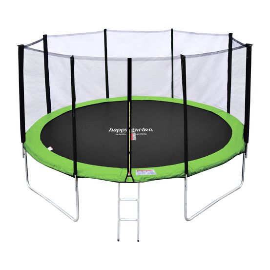 Trampoline ø 370cm réversible vert/bleu perth avec accessoires