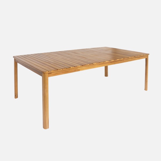 Table de jardin senora acacia avec coins arrondis, 10 places, 200 x 100 x 75 cm
