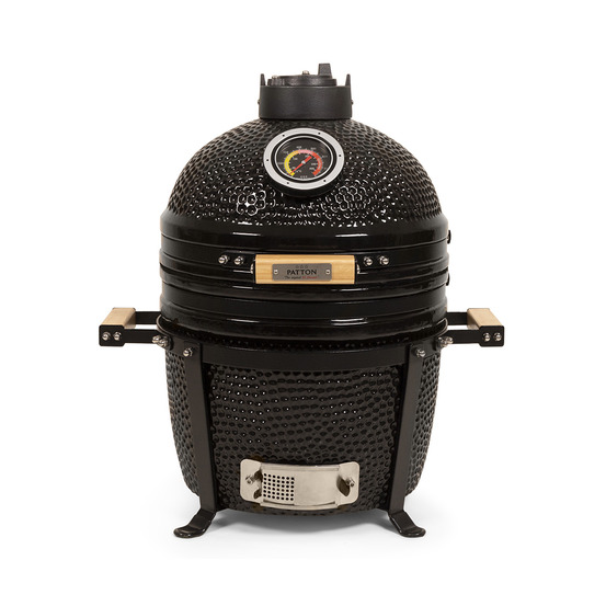Kamado barbecue céramique à poser patton premium 15'' - ø 33.5 cm - noir