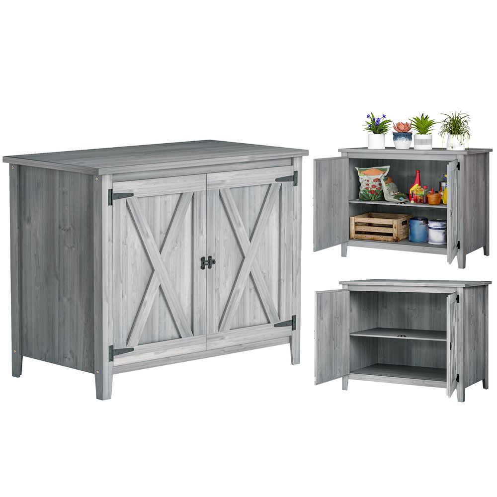 Armoire abri de jardin sapin plateau rempotage verrouillable 110x60x88cm - comfortxl outdoor living