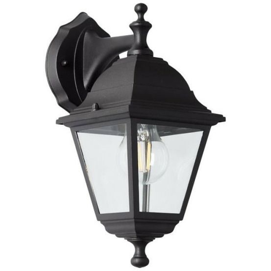 Applique extérieure descendante - - nissie noir - e27 1x60w