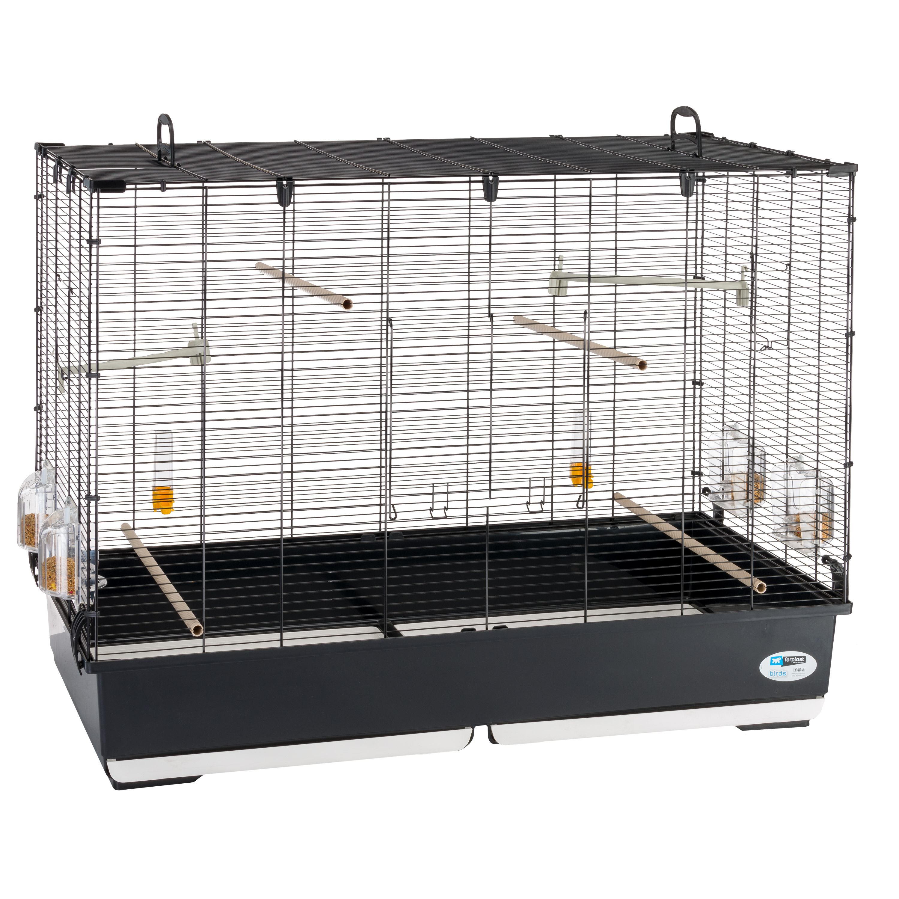 Ferplast volière cage à oiseaux piano 7 grande cage pour oiseaux, canaris, pinsons, perruches ondulées, inséparables, en métal,