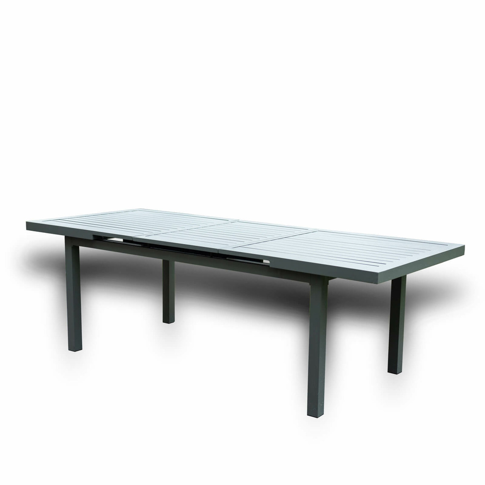 Home deluxe - table de jardin à rallonges - calido - env. 180 (240) x 97,5 x 76,5 cm -pied et plateau de table, pied en aluminium,