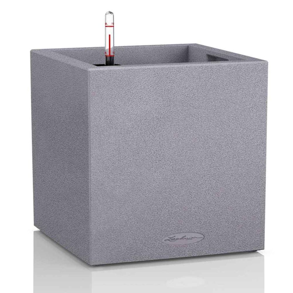 Jardinière d'extérieur canto stone 30 low all-in-one gris pierre